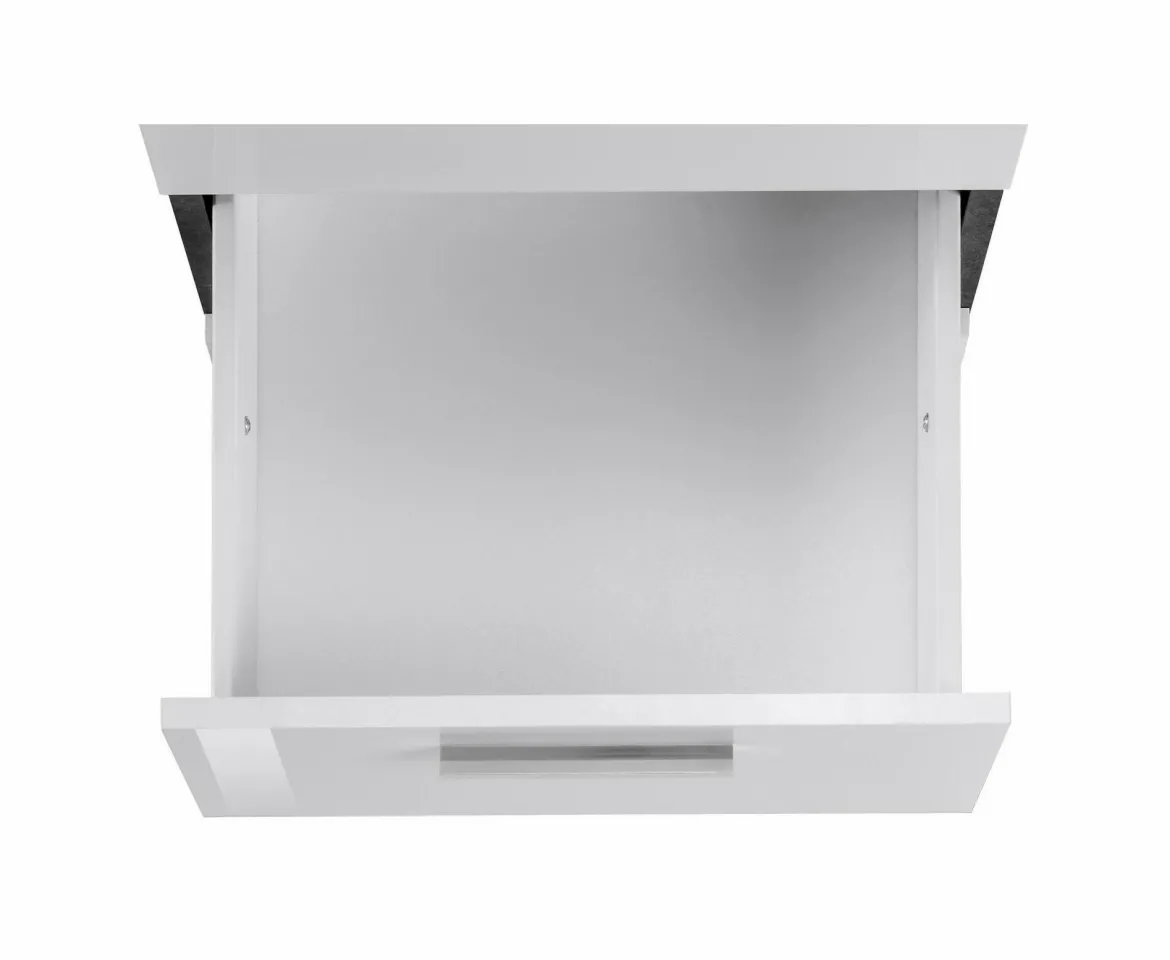 Scrivania angolare ardesia e bianca lucida 180x60cm con 3 cassetti - Ascuby