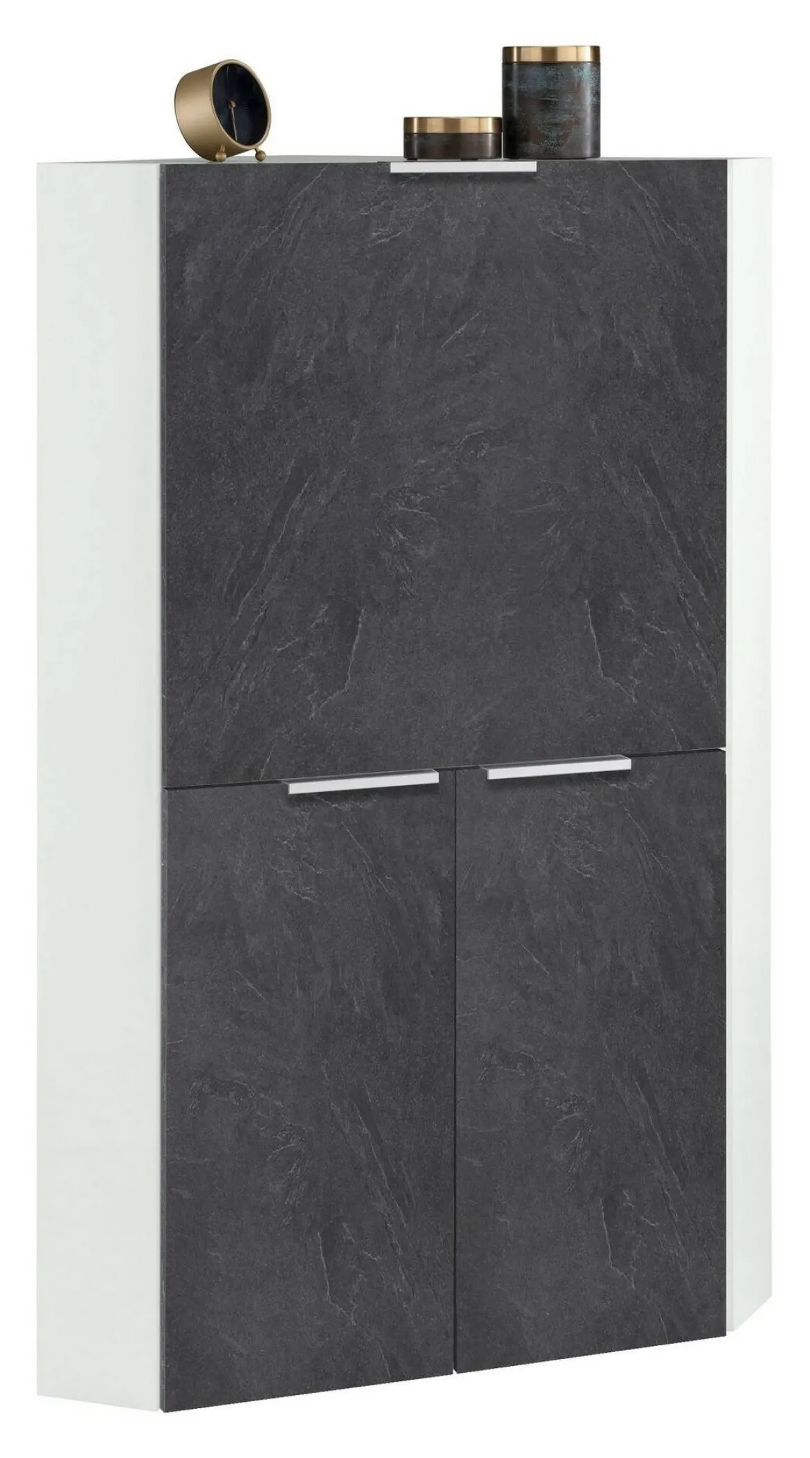 Scrivania angolare ardesia 70x57cm con libreria - Akiro