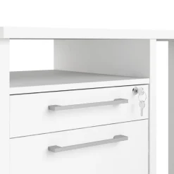 Scrivania angolare bianca 159x150cm da ufficio - Alfango