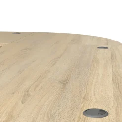 Scrivania angolare grigia e quercia 230x200cm in legno - Agerato