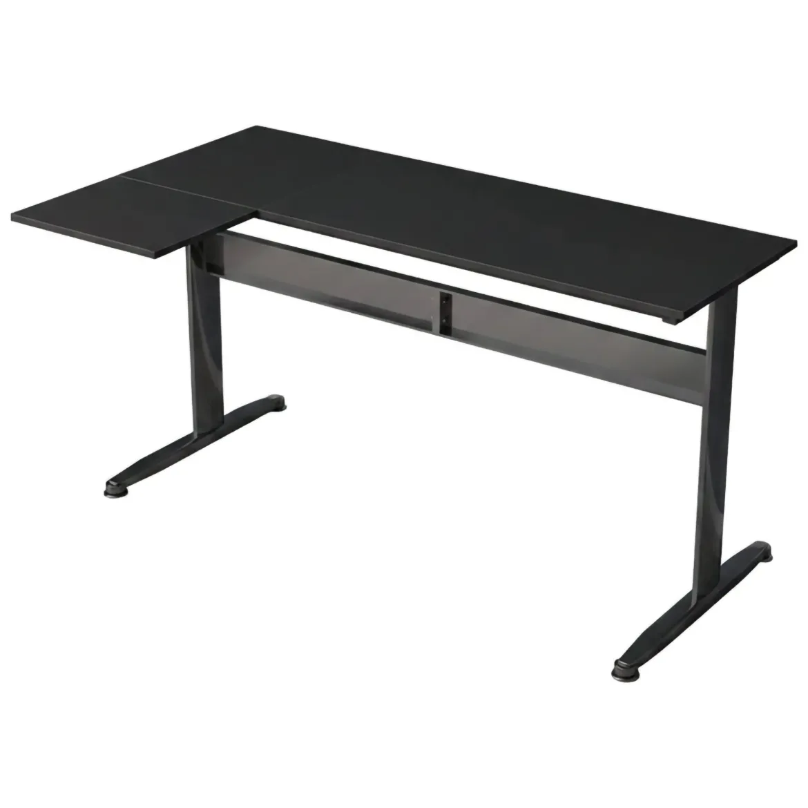 Scrivania angolare nera 80x140cm struttura in metallo - Acua