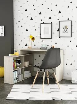 Scrivania angolare rovere e bianca 111x100cm - Kyarr