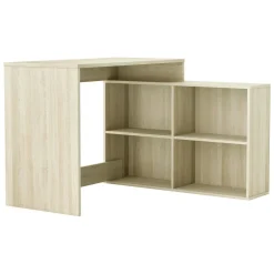 Scrivania angolare rovere e bianca 111x100cm - Kyarr