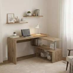 Scrivania angolare rovere 120x50cm - Topazio