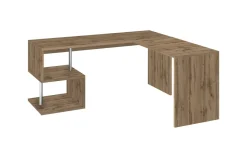 Scrivania angolare rovere 180x60cm con 3 cassetti - Ascuby
