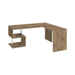 Scrivania angolare rovere 180x60cm con 3 cassetti - Ascuby