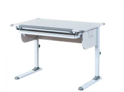 Scrivania Bianco Bianco Materiale Piano in Metallo Colore Ripiano Bianco 110x55x68h cm, Sfumatura Colore Struttura Bianco - Cardeto