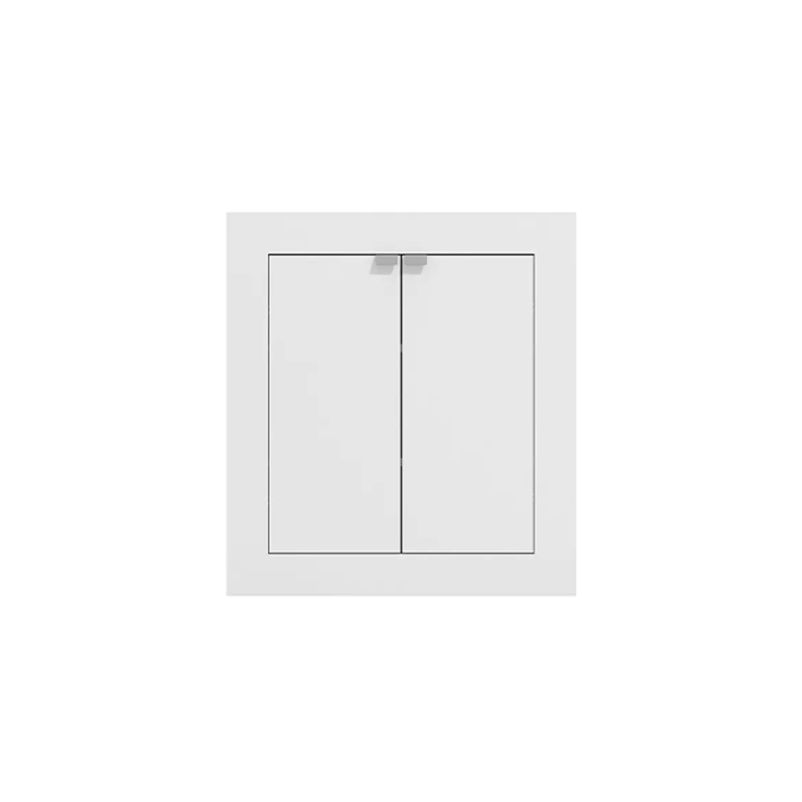 Scrivania Bianco Opaco 2 Ripiani 2 Ante 72x47x79h cm, Armadio Multiuso Richiudibile - Keylon