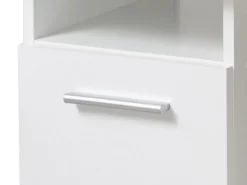Scrivania Bianco Opaco 2 Ripiani 3 Vani 100x50x74.5h cm, Un'anta - Tiriolo