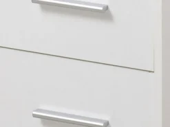 Scrivania Bianco un Ripiano 3 Cassetti 121x50x74.5h cm, Maniglie Incluse - Rifiano