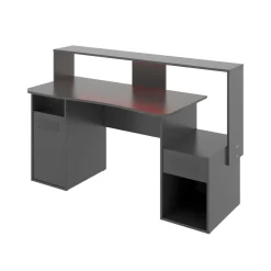 Scrivania lineare antracite 154x69cm in legno - Albertino