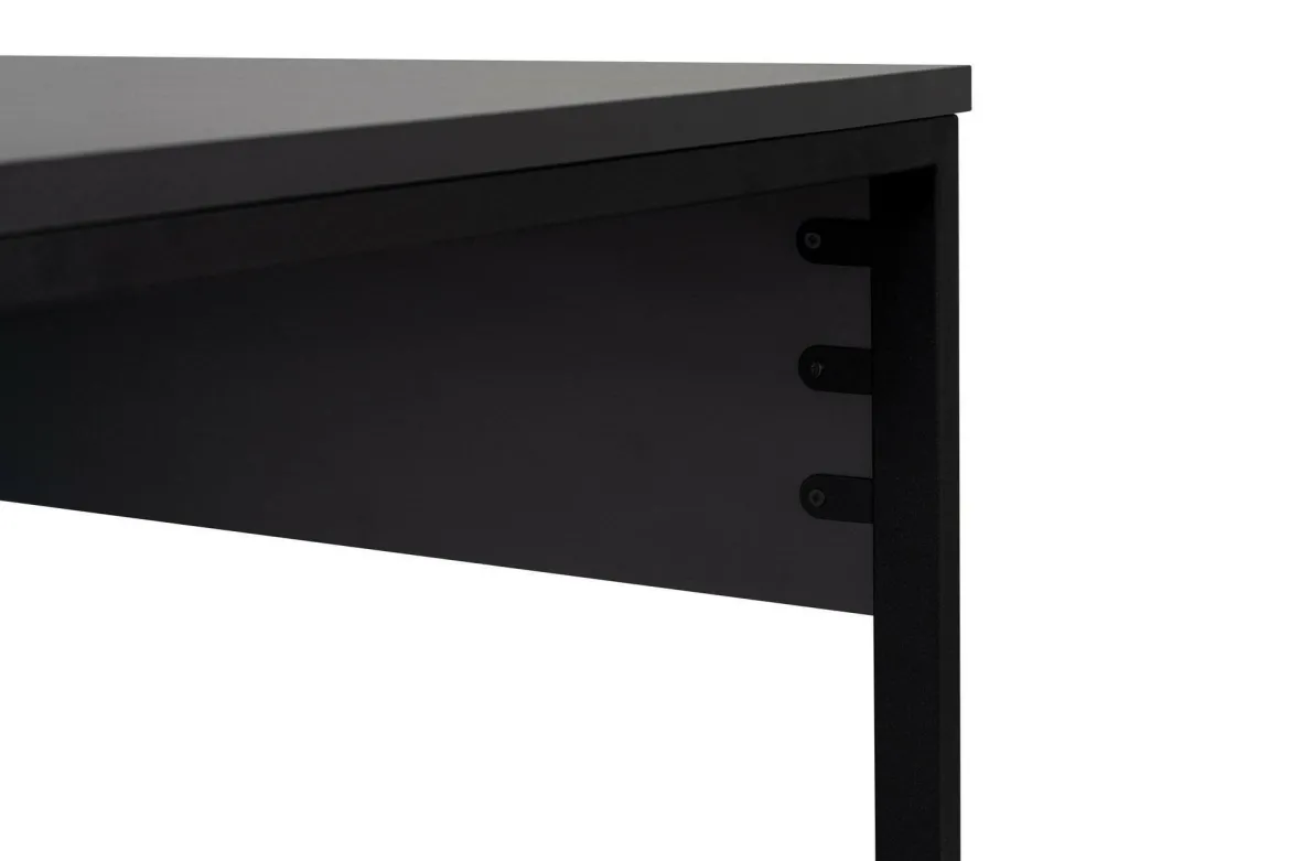 Scrivania lineare antracite 94x50cm con 1 cassetto - Vittone