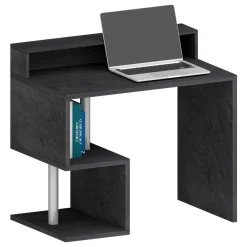 Scrivania lineare ardesia 100x50cm con porta pc - Eva