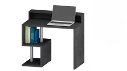 Scrivania lineare ardesia 100x50cm con porta pc - Eva