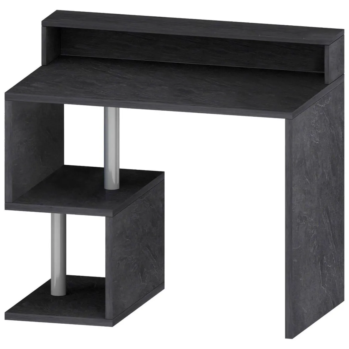 Scrivania lineare ardesia 100x50cm con porta pc - Eva