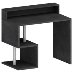 Scrivania lineare ardesia 100x50cm con supporto computer - Giusy