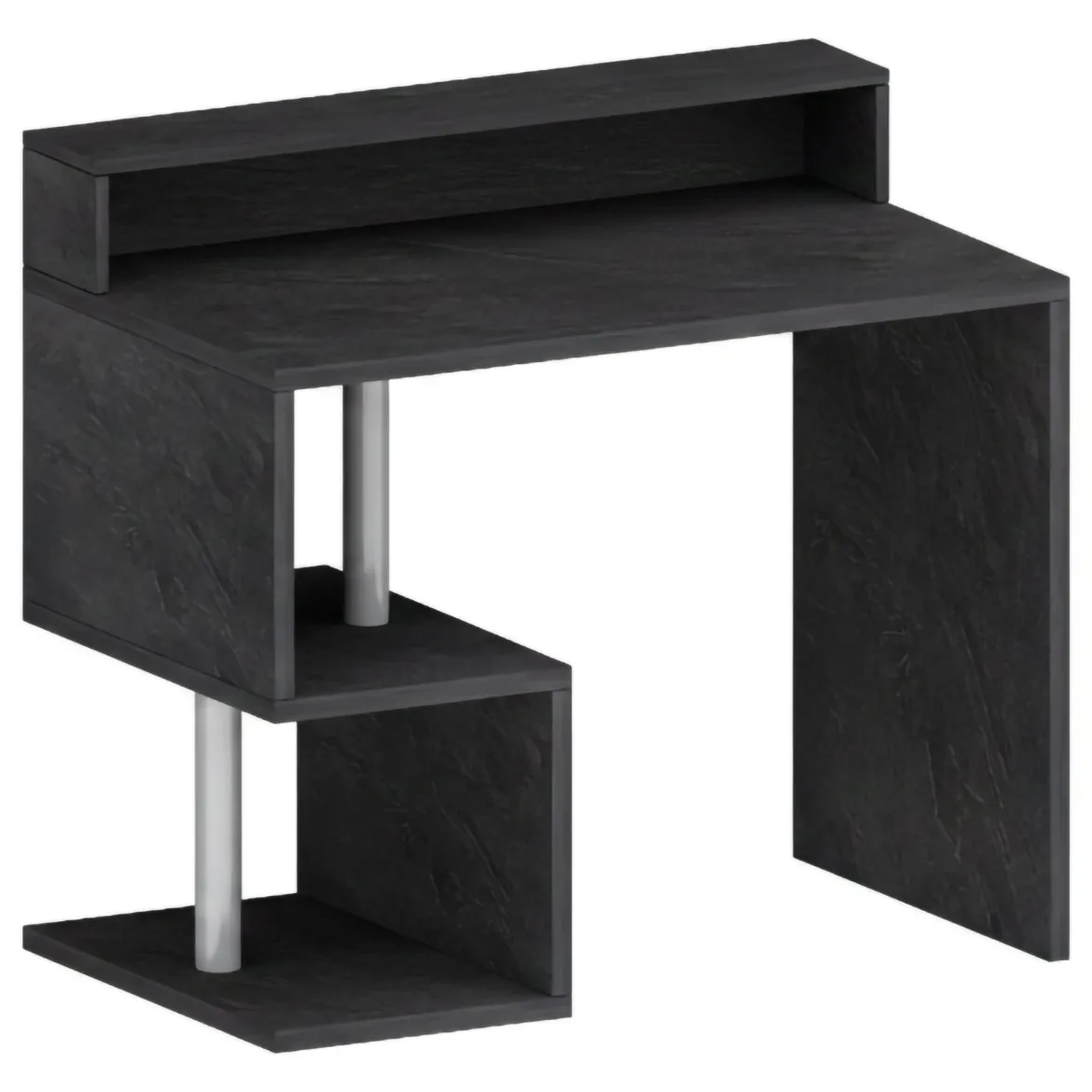 Scrivania lineare ardesia 100x50cm con supporto computer - Giusy