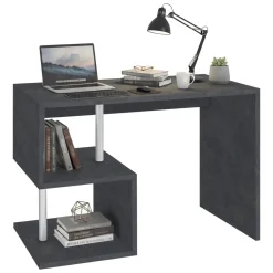 Scrivania lineare ardesia 100x50cm con supporto pc - Acan