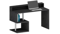 Scrivania lineare ardesia 140x60cm con supporto pc - Atemis
