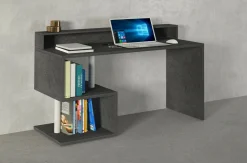 Scrivania lineare ardesia 140x60cm con supporto pc - Atemis