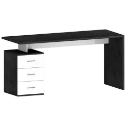Scrivania lineare ardesia 160x90cm con 3 cassetti - Bardi