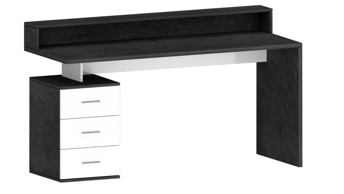 Scrivania lineare ardesia 160x90cm in legno - Flaminia