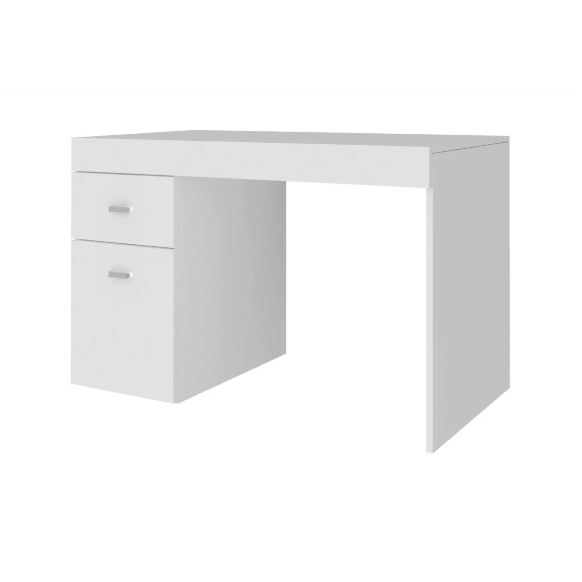 Scrivania lineare bianca anticato 79x43cm con supporto computer - Acu