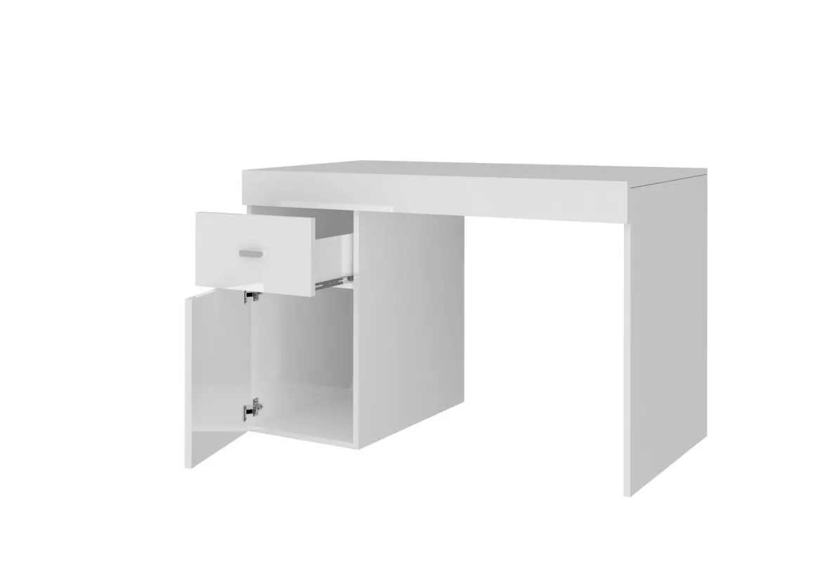 Scrivania lineare bianca anticato 79x43cm con supporto computer - Acu