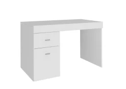 Scrivania lineare bianca anticato 79x43cm con supporto computer - Acu