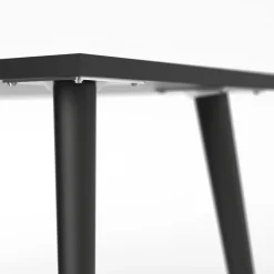 Scrivania lineare bianca e nera 145x81cm con 2 cassetti - Katherine