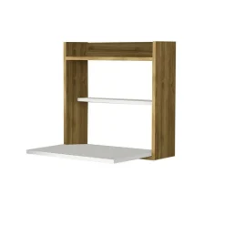Scrivania lineare bianca e noce 90x45cm - Nanmadol