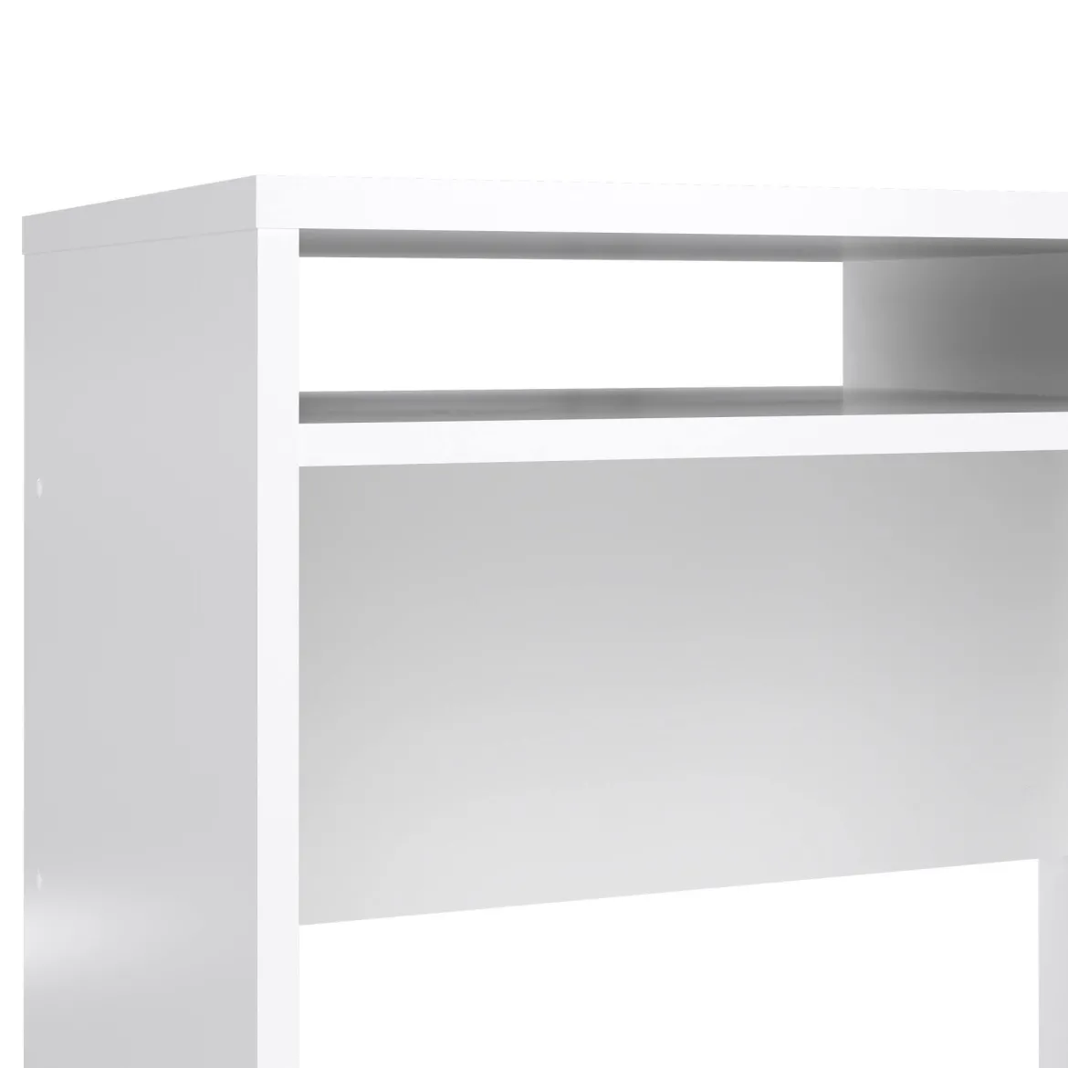 Scrivania lineare bianca lucida 110x48cm con 1 cassetto - Abbadu