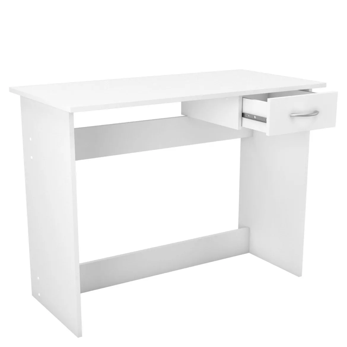 Scrivania lineare bianca opaca 100x49cm con 1 cassetto - Bargagli
