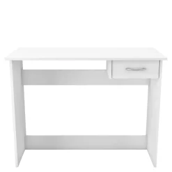 Scrivania lineare bianca opaca 100x49cm con 1 cassetto - Bargagli