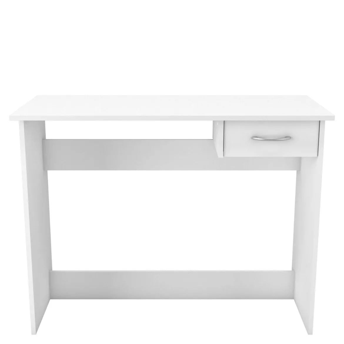 Scrivania lineare bianca opaca 100x49cm con 1 cassetto - Bargagli