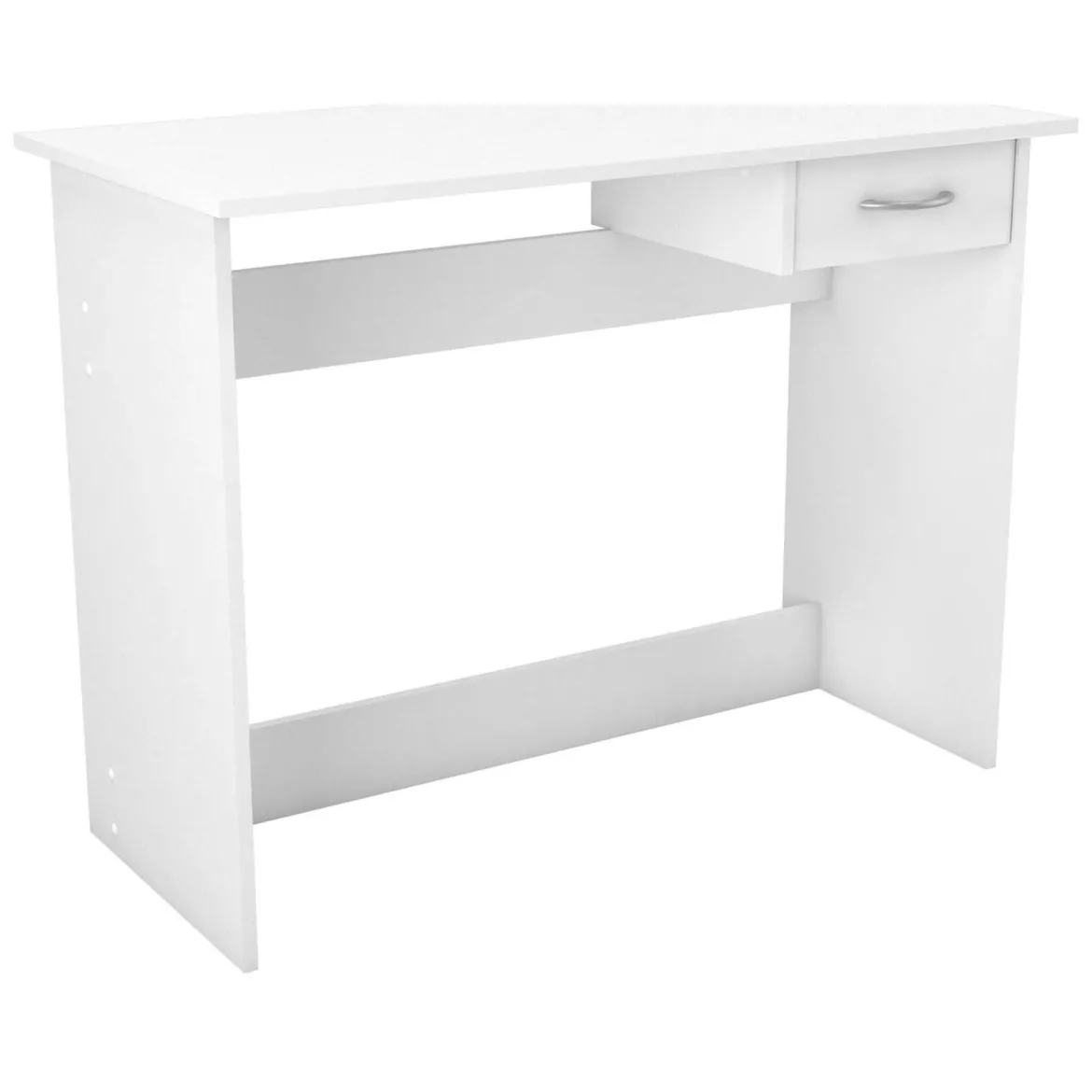 Scrivania lineare bianca opaca 100x49cm con 1 cassetto - Bargagli