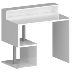 Scrivania lineare bianca 100x50cm con supporto computer - Giusy