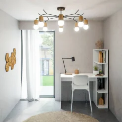 Scrivania lineare bianca 110x53cm con 2 cassetti - Zimone