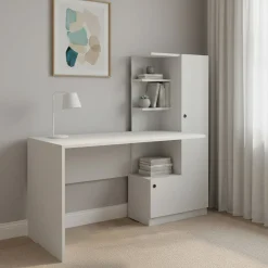 Scrivania lineare bianca 120x80cm - Alfangor