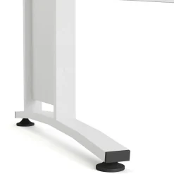 Scrivania lineare bianca 130x48cm con 1 cassetto - Gil
