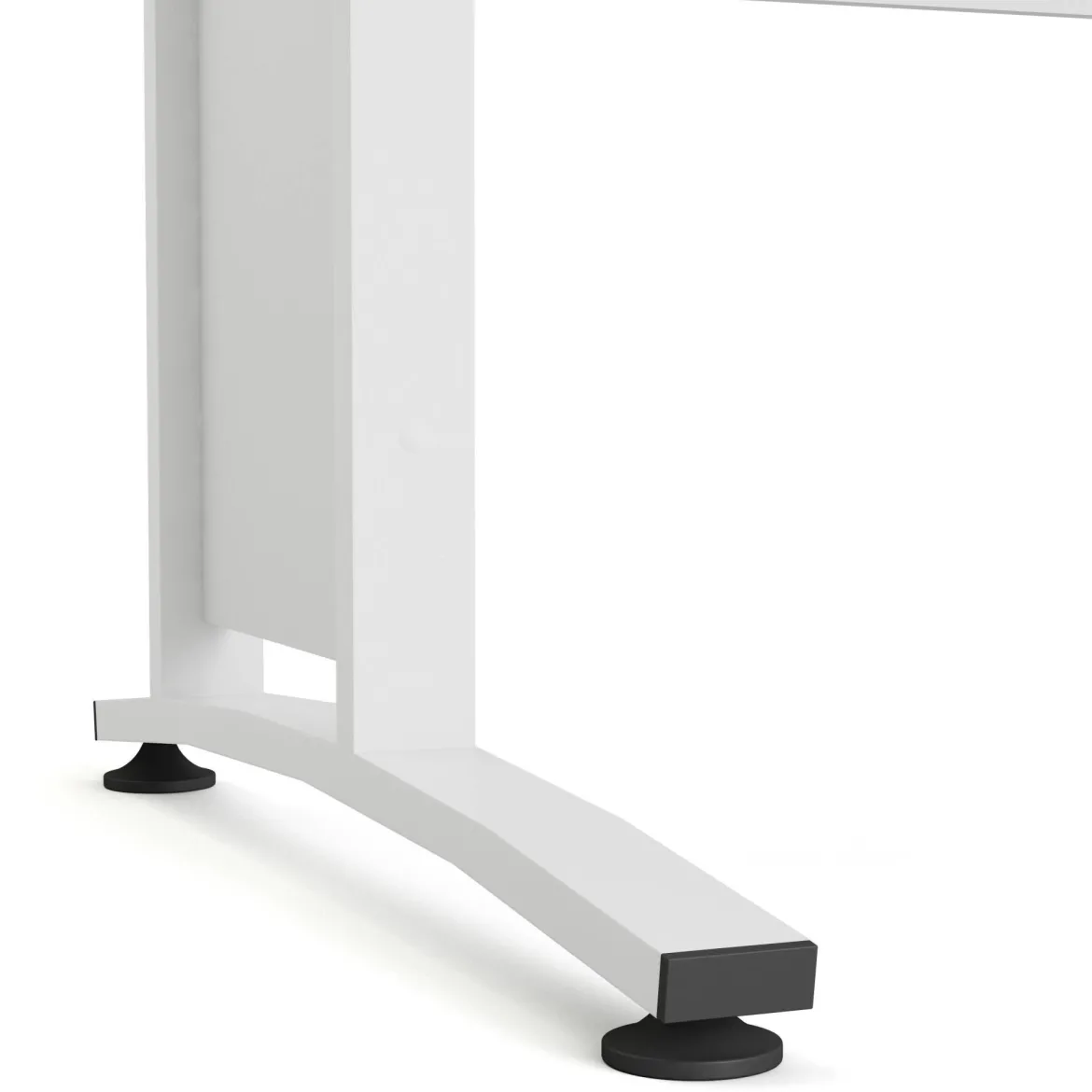 Scrivania lineare bianca 130x48cm con 1 cassetto - Gil
