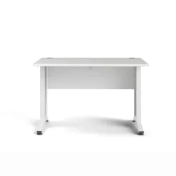 Scrivania lineare bianca 130x48cm con 1 cassetto - Gil
