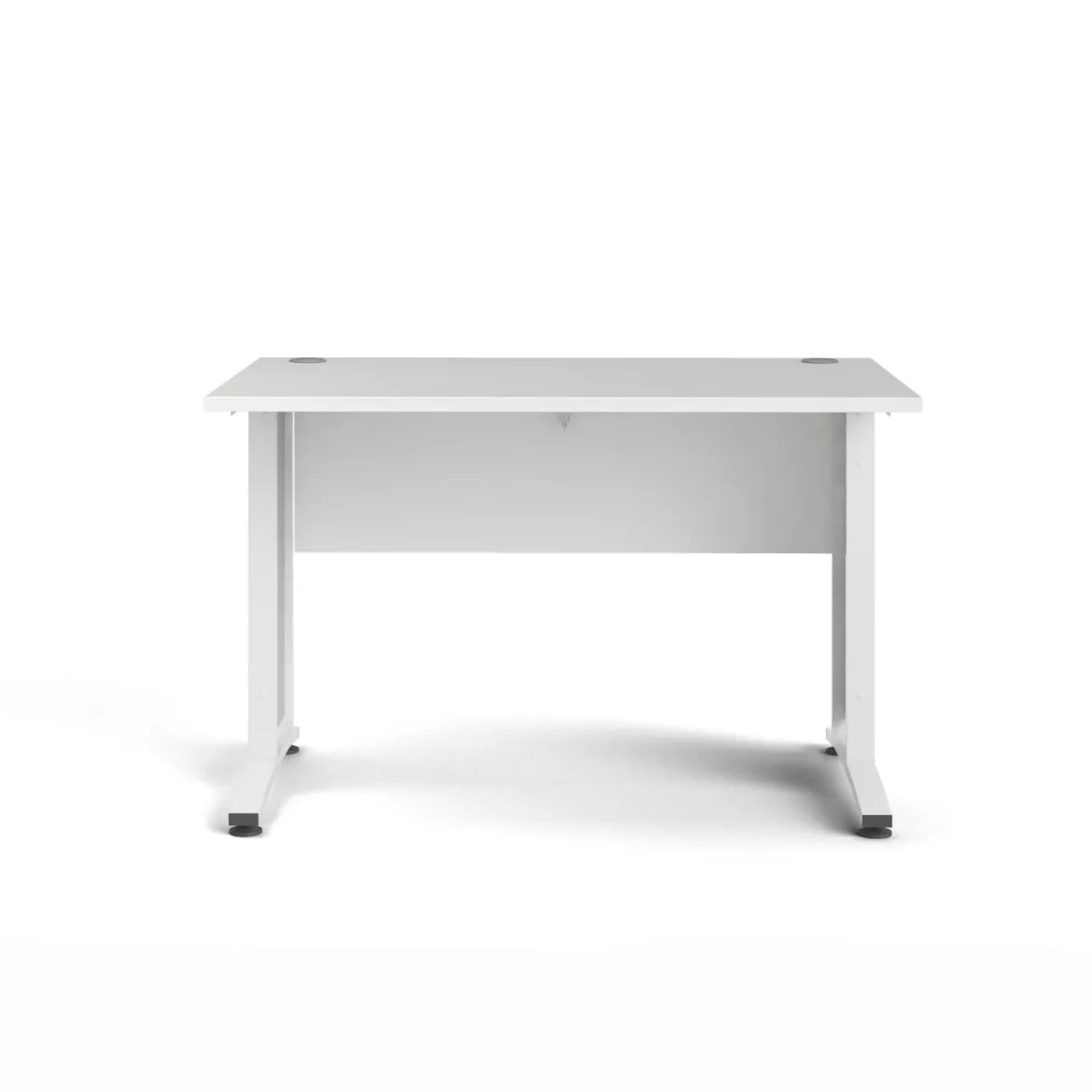Scrivania lineare bianca 130x48cm con 1 cassetto - Gil