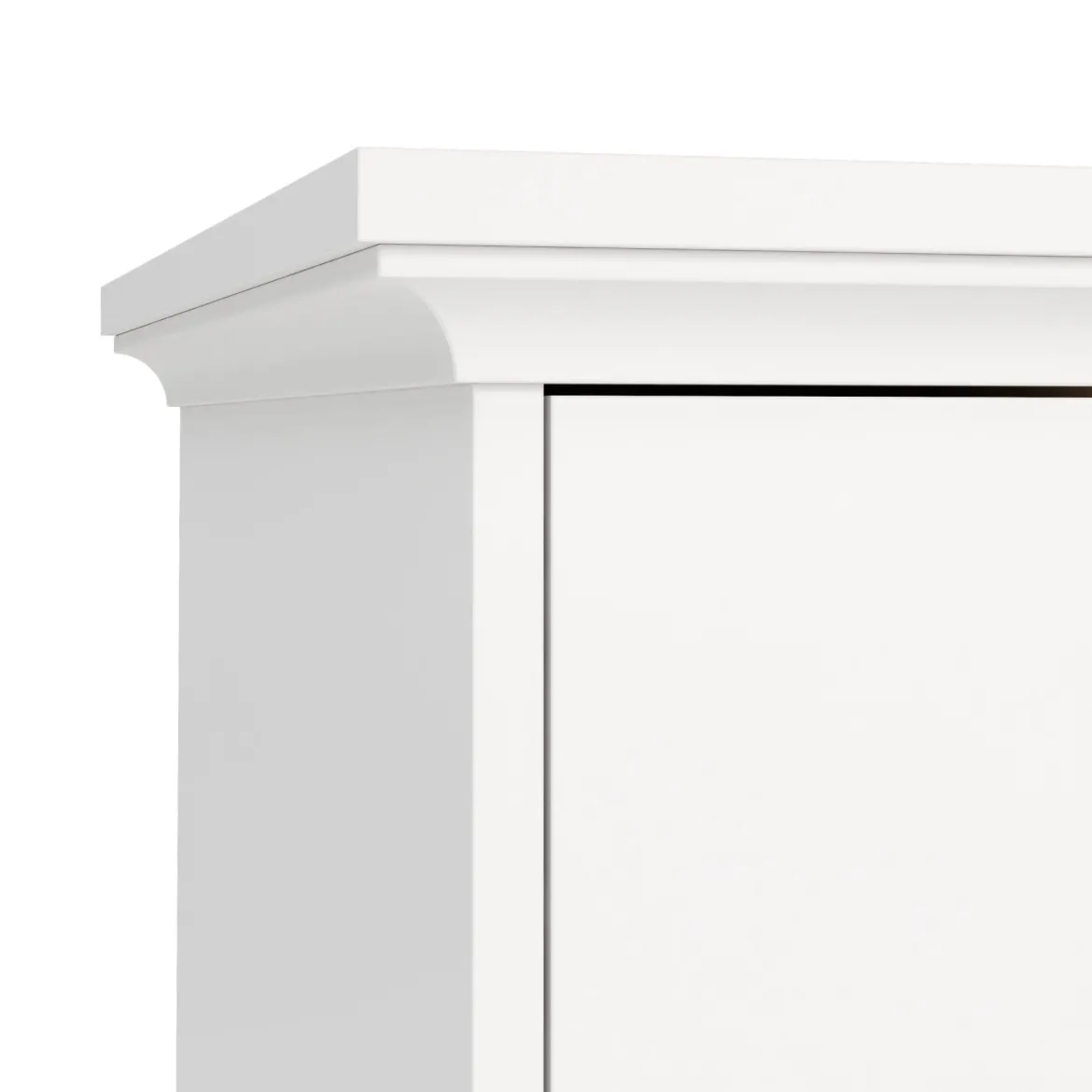 Scrivania lineare bianca 130x61cm con 3 cassetti - Agia