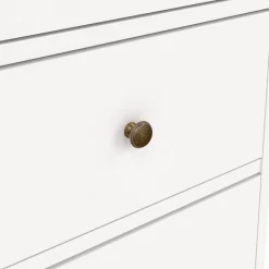 Scrivania lineare bianca 130x61cm con 3 cassetti - Agia