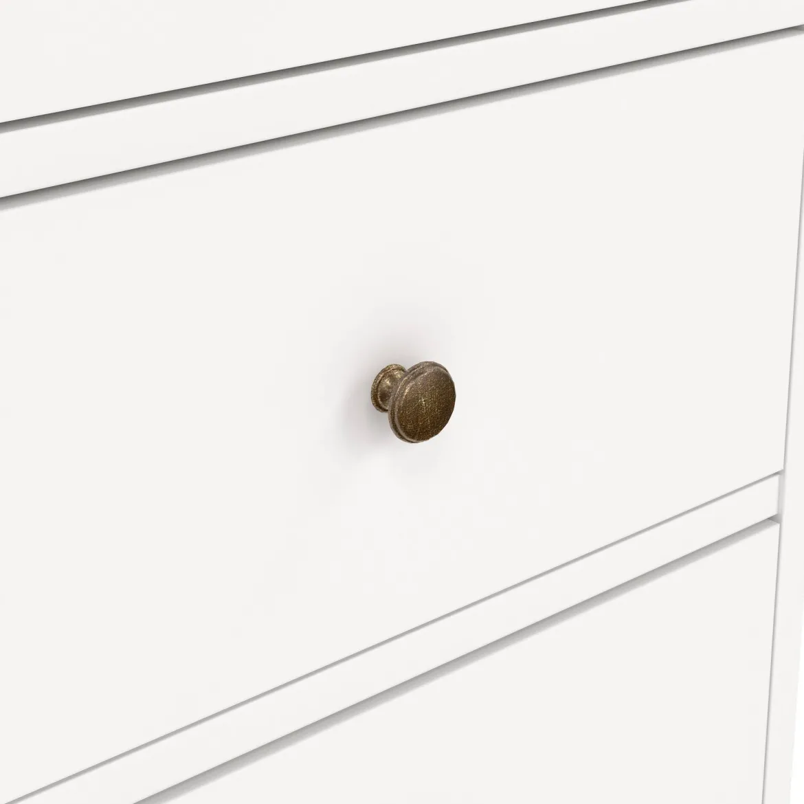 Scrivania lineare bianca 130x61cm con 3 cassetti - Agia