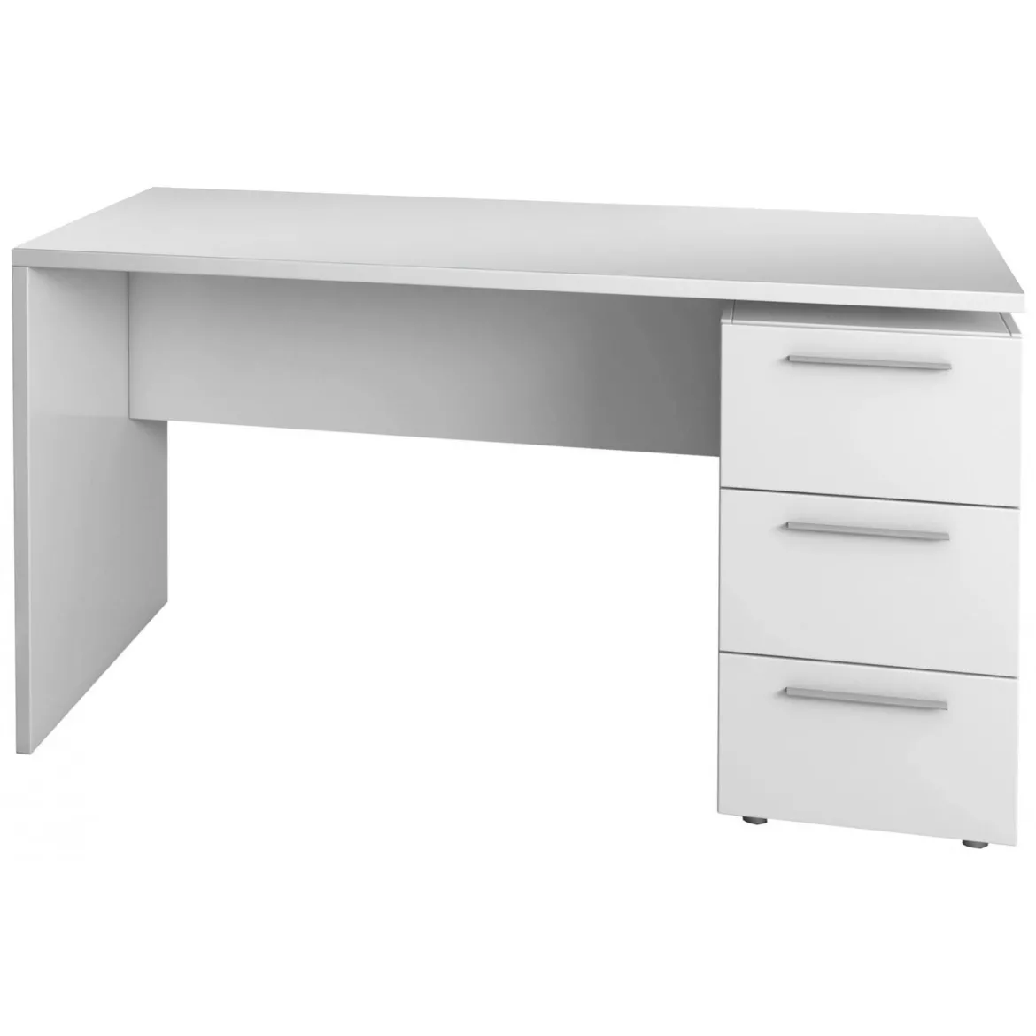 Scrivania lineare bianca 138x60cm con in legno - Alimet