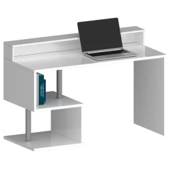 Scrivania lineare bianca 140x60cm con porta pc - Kobenhavn