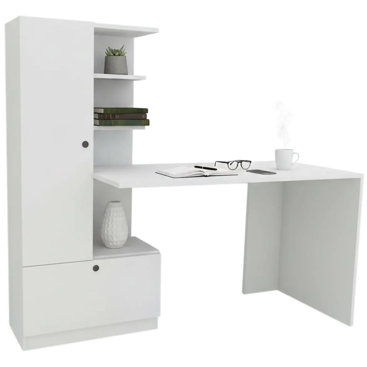Scrivania lineare bianca 150x80cm - Ascorbato