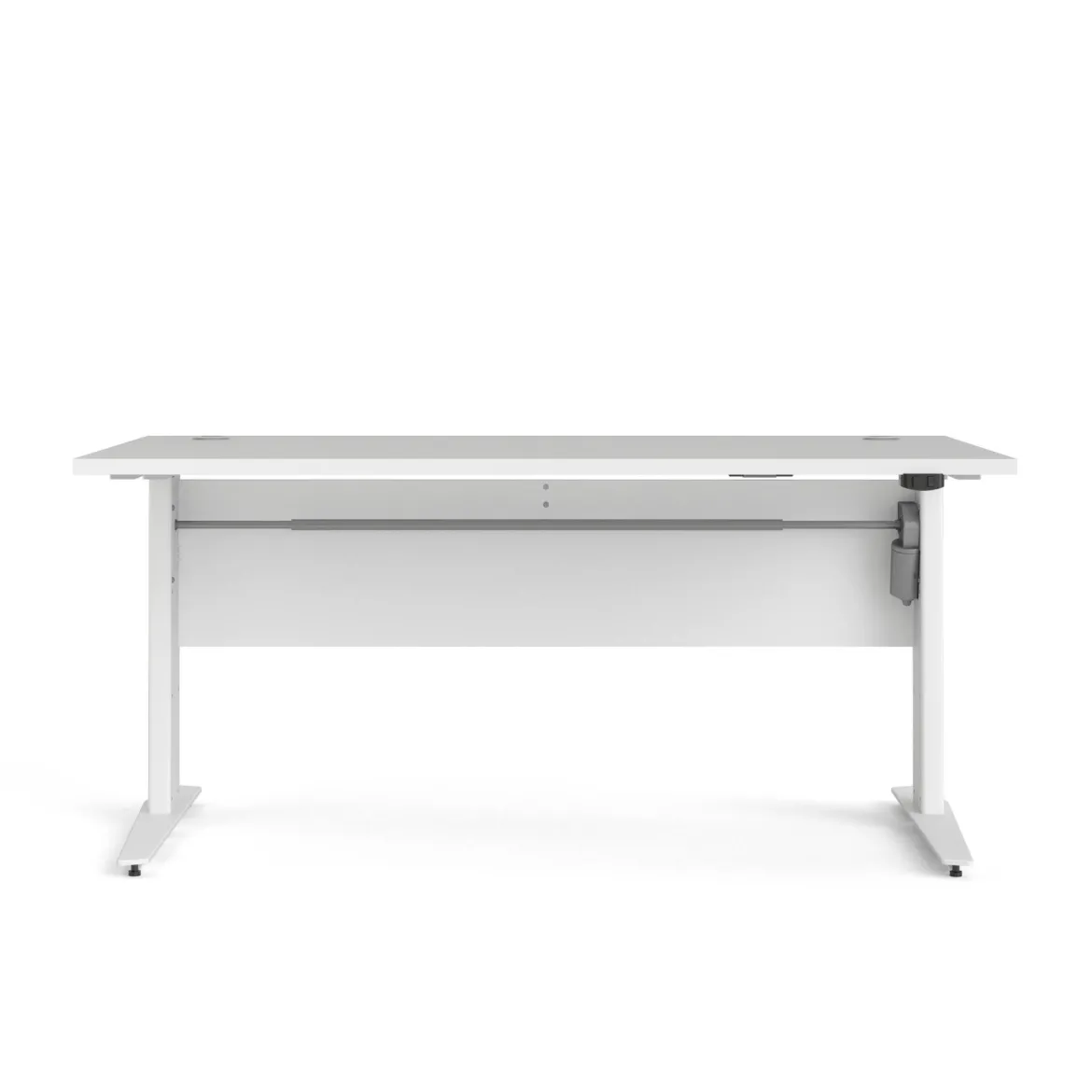 Scrivania lineare bianca 160x60cm con 3 cassetti - Bardi